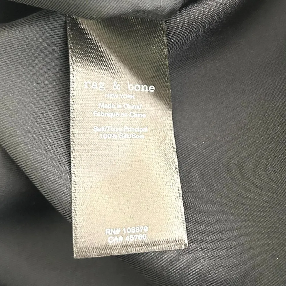 Rag & Bone Dean Silk Blouse in Black Size S *NWT* - Image 6
