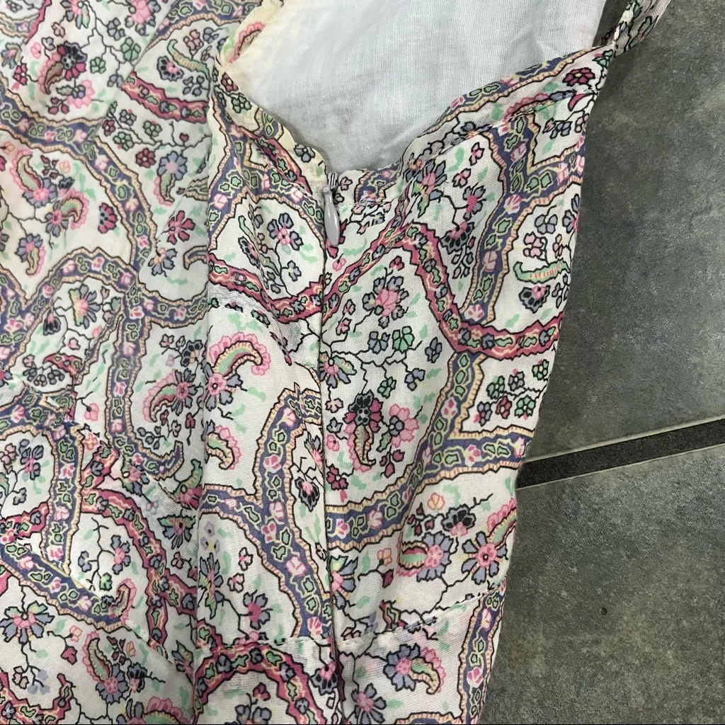 Oui Collection Womens Floral Multi Tiered Maxi Dress Sz 40 Boho Coastal Beachy White - Image 6