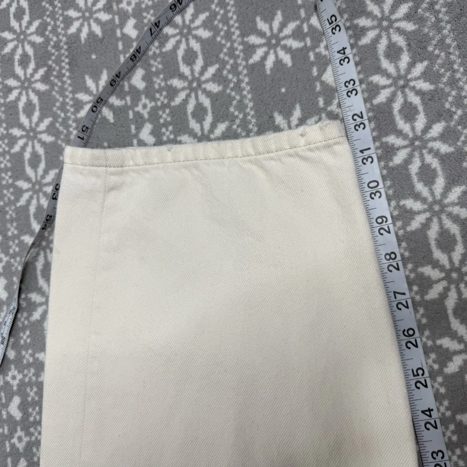 Banana Republic Premium Denim High Rise Barrel Fit‎ Jean In Ecru Size 32 Long - Image 9