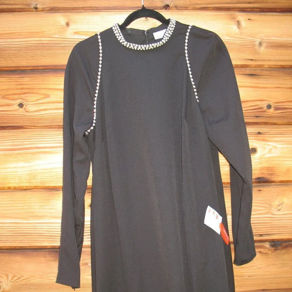 NWT Mac Duggal Raglan Long Sleeve Black Gown - Image 8