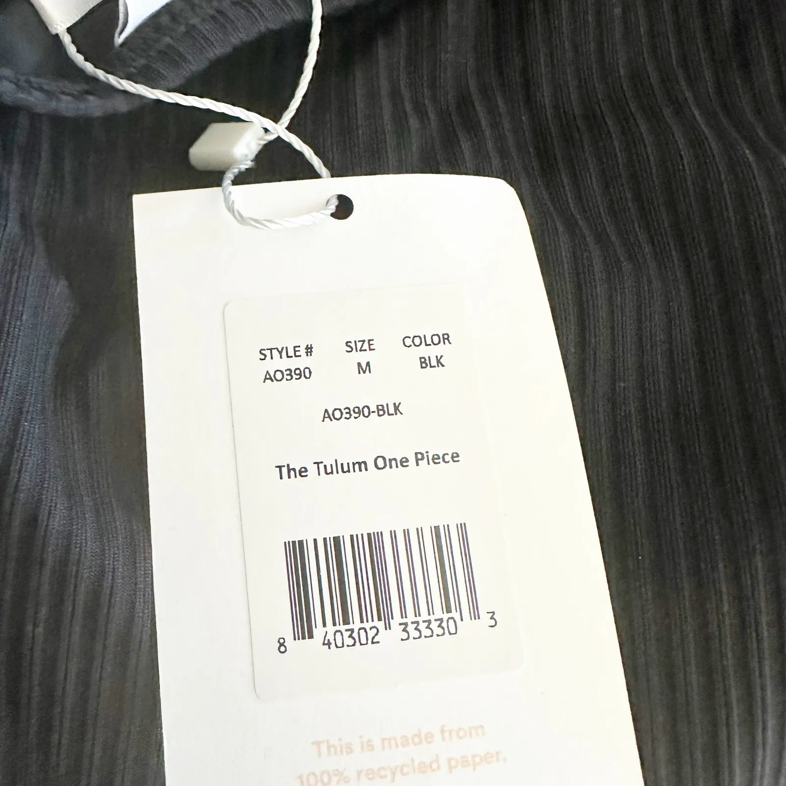 Andie The Tulum Rib One Piece Swimsuit Black Size Medium - Image 3