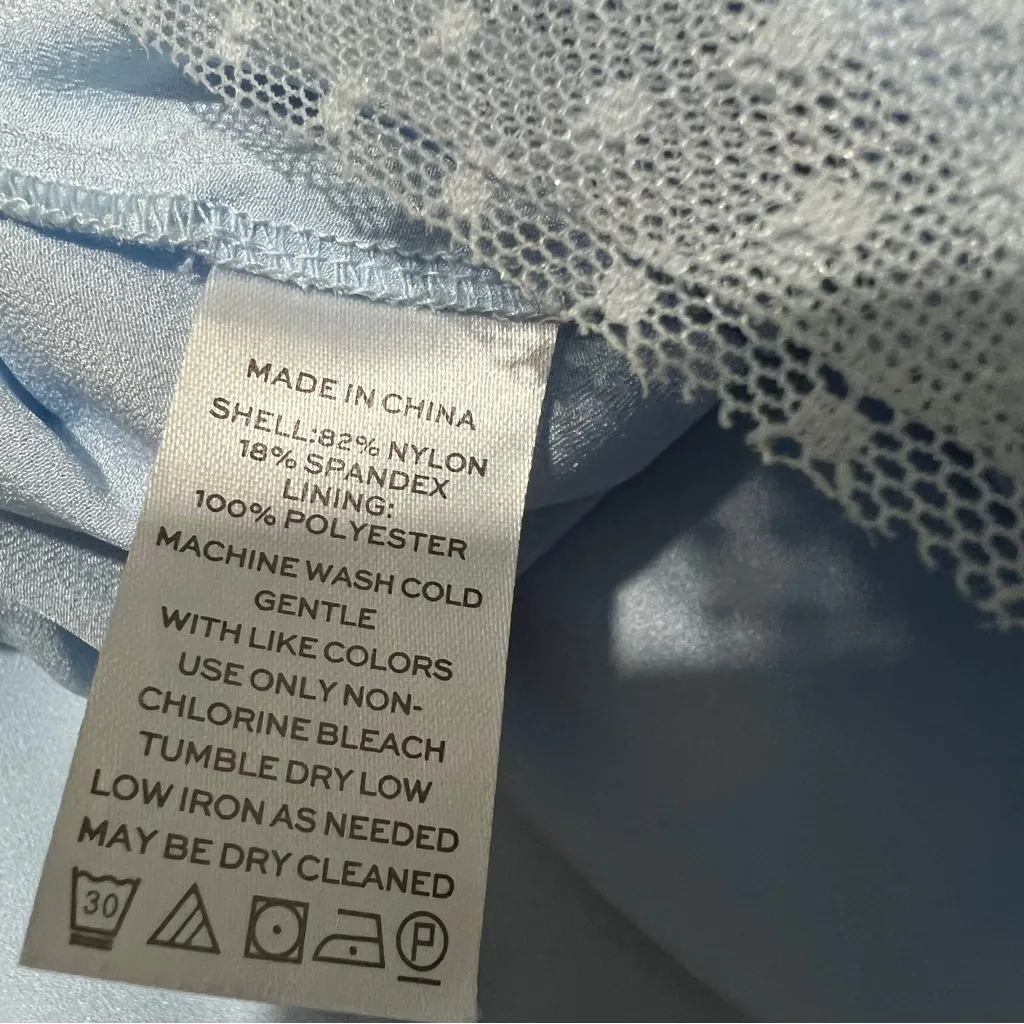 Hill House The Clara Tulle Tiered Dotted Mini Skirt Powder Blue Small :Box 0013: - Image 8