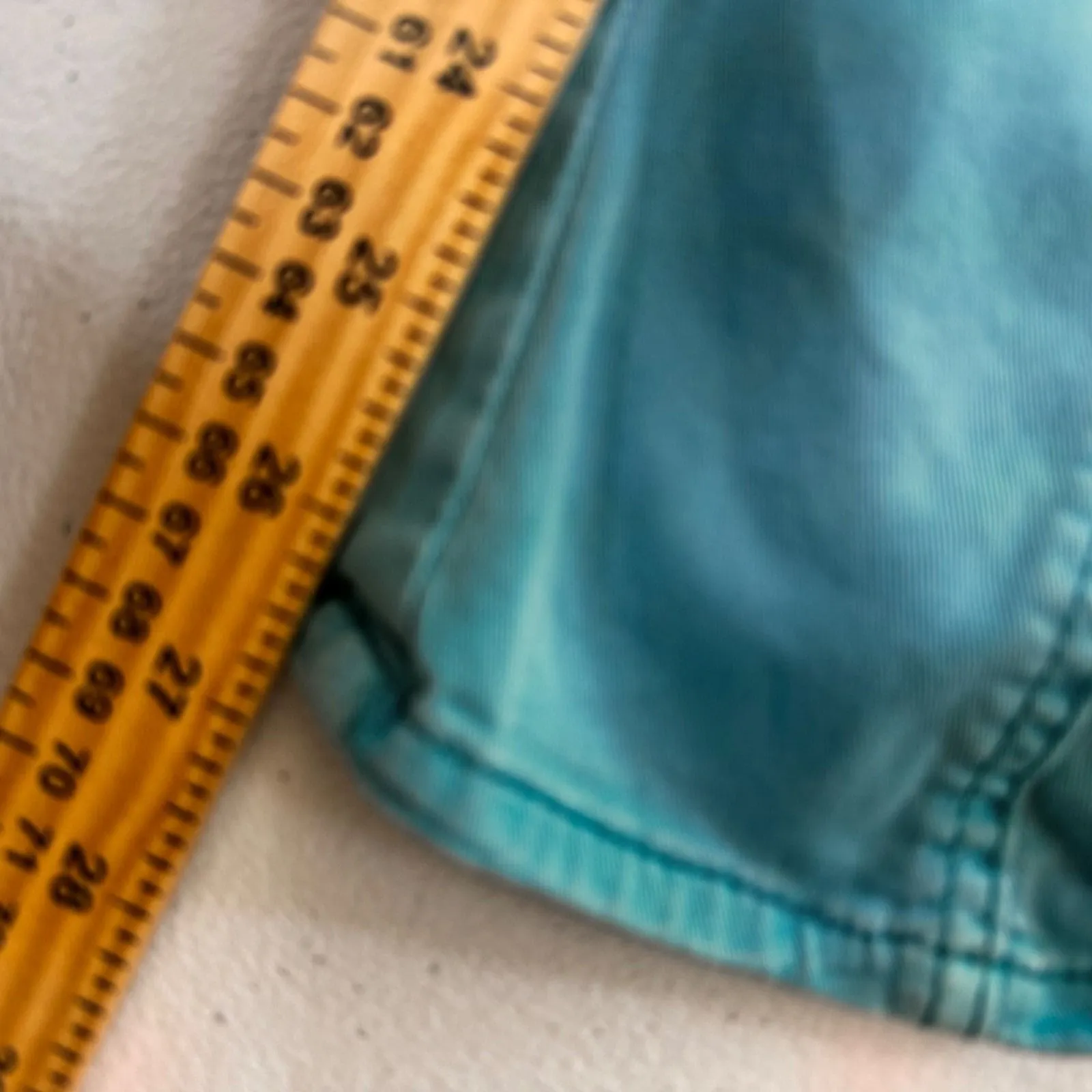 Women's WHBM Straight Leg Teal Utility Cargo Pants‎ Size 2 Adjustable Cuffs - Image 2