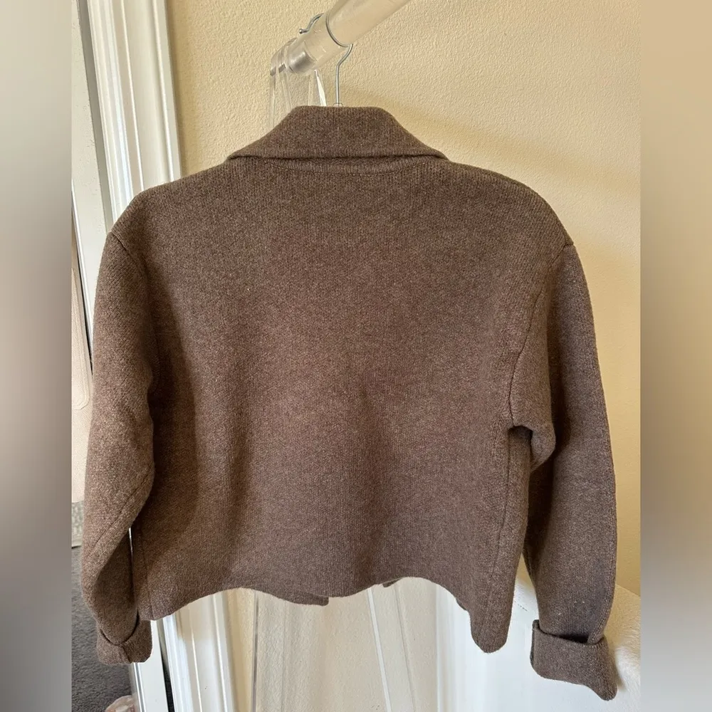 NWT MANGO Brown Wool Women's Jacket - Image 4