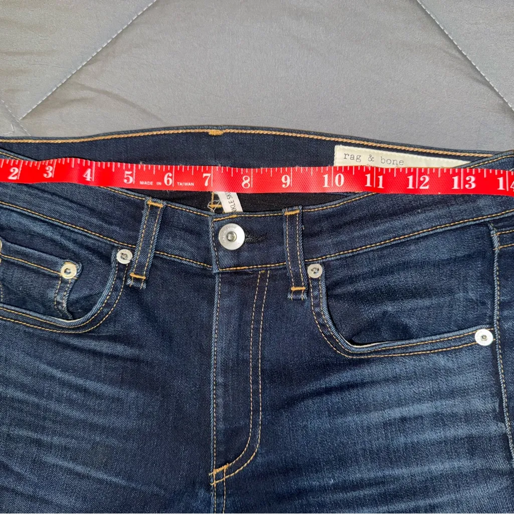 Rag & Bone Cate Ankle Skinny Jeans Size‎ 27 color: bloo moon - Image 11