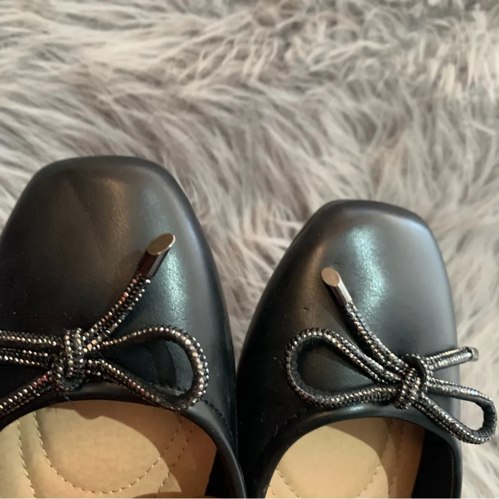 Ballet Flats Rhinestone Bow Slip on Flat Ballerina - Image 7