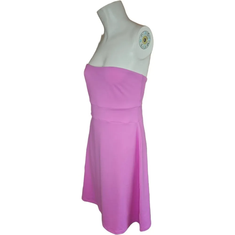 NWT Susana Monaco Womens XL Pink Rouge Sleeveless A-Line Midi Dress Keyhole Back - Image 33