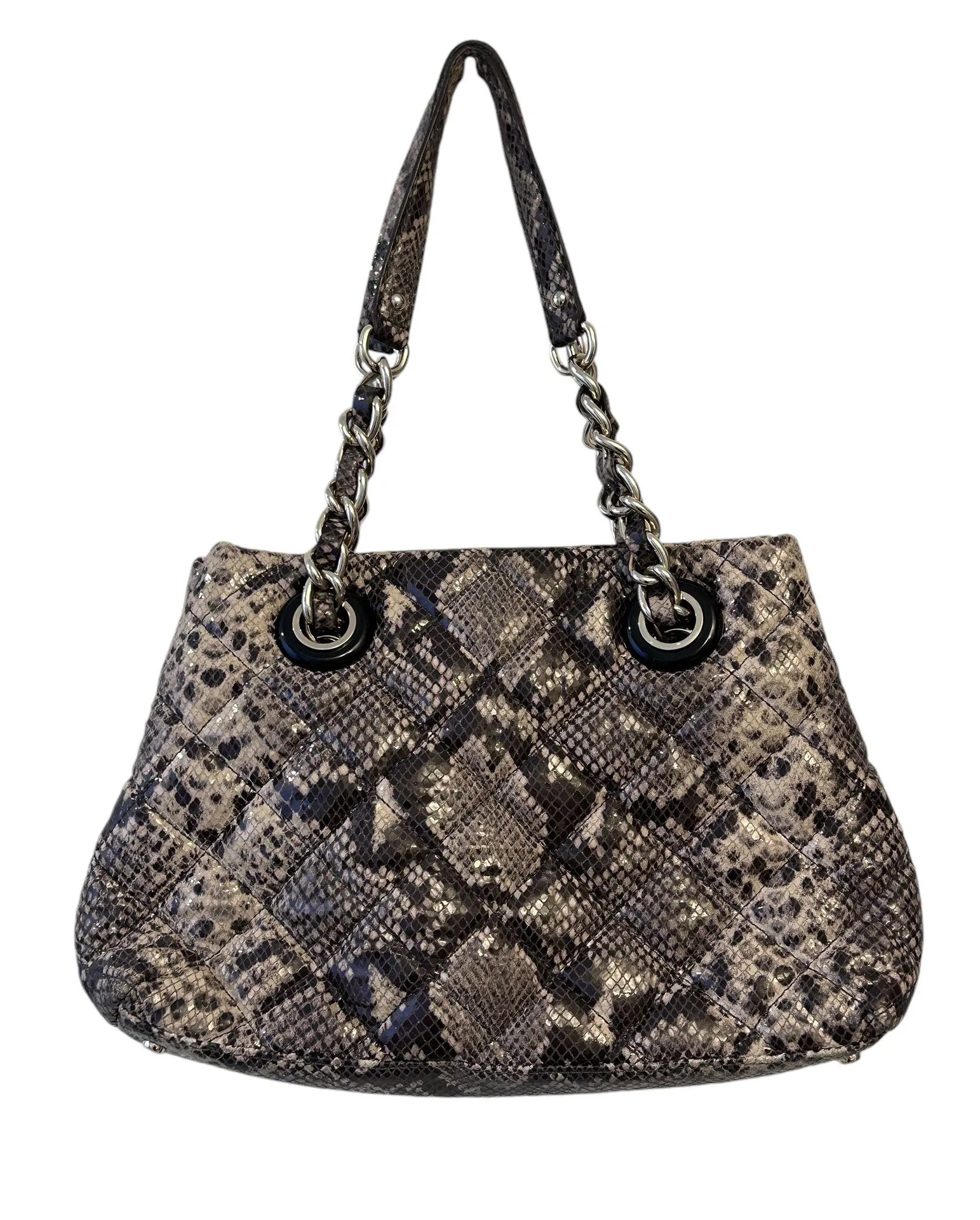 NEW YORK SNAKESKIN LEATHER TOTE BAG - Image 3