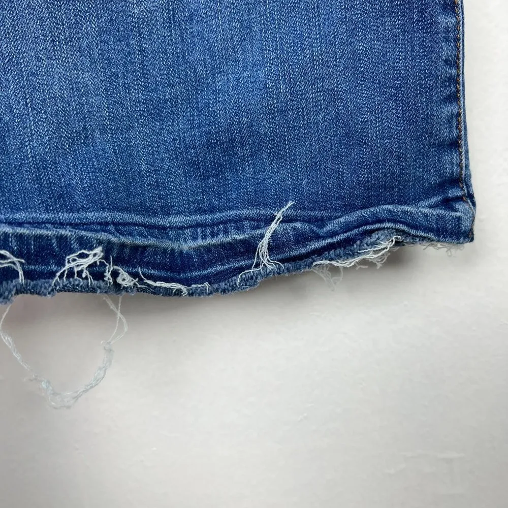 Greywire Distressed Flare Jeans Raw Hem Medium Wash Size 24 EUC D2363 Blue - Image 6