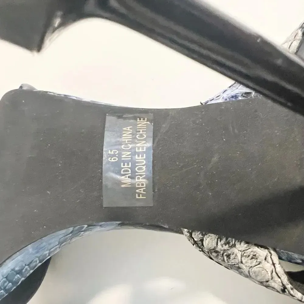 JEFFREY CAMPBELL Navy Blue Strappy Heel Sandals size‎ 6.5 - Image 7