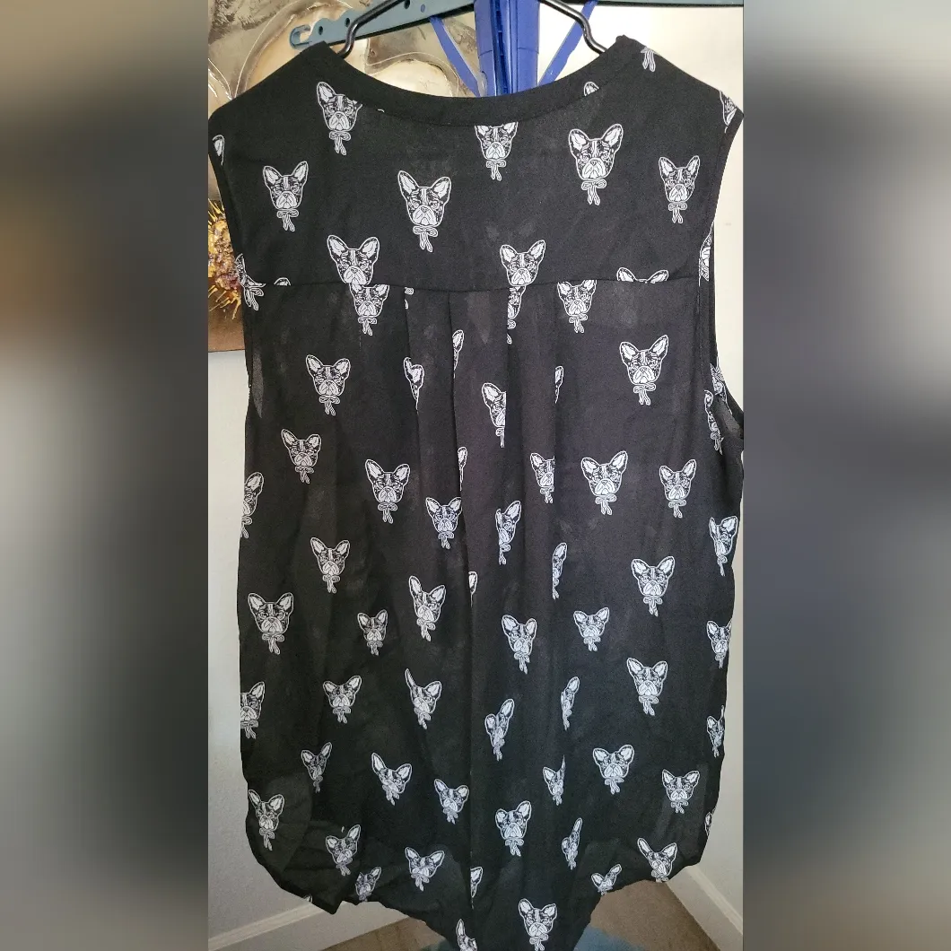 Torrid Harper black sleeveless French Bulldog shirt 2 - Image 13