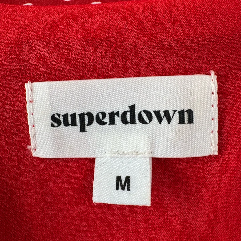 Superdown Revolve Mercy Red Polka Dot Cutout Mini Ruffle Dress size Medium $74 - Image 14