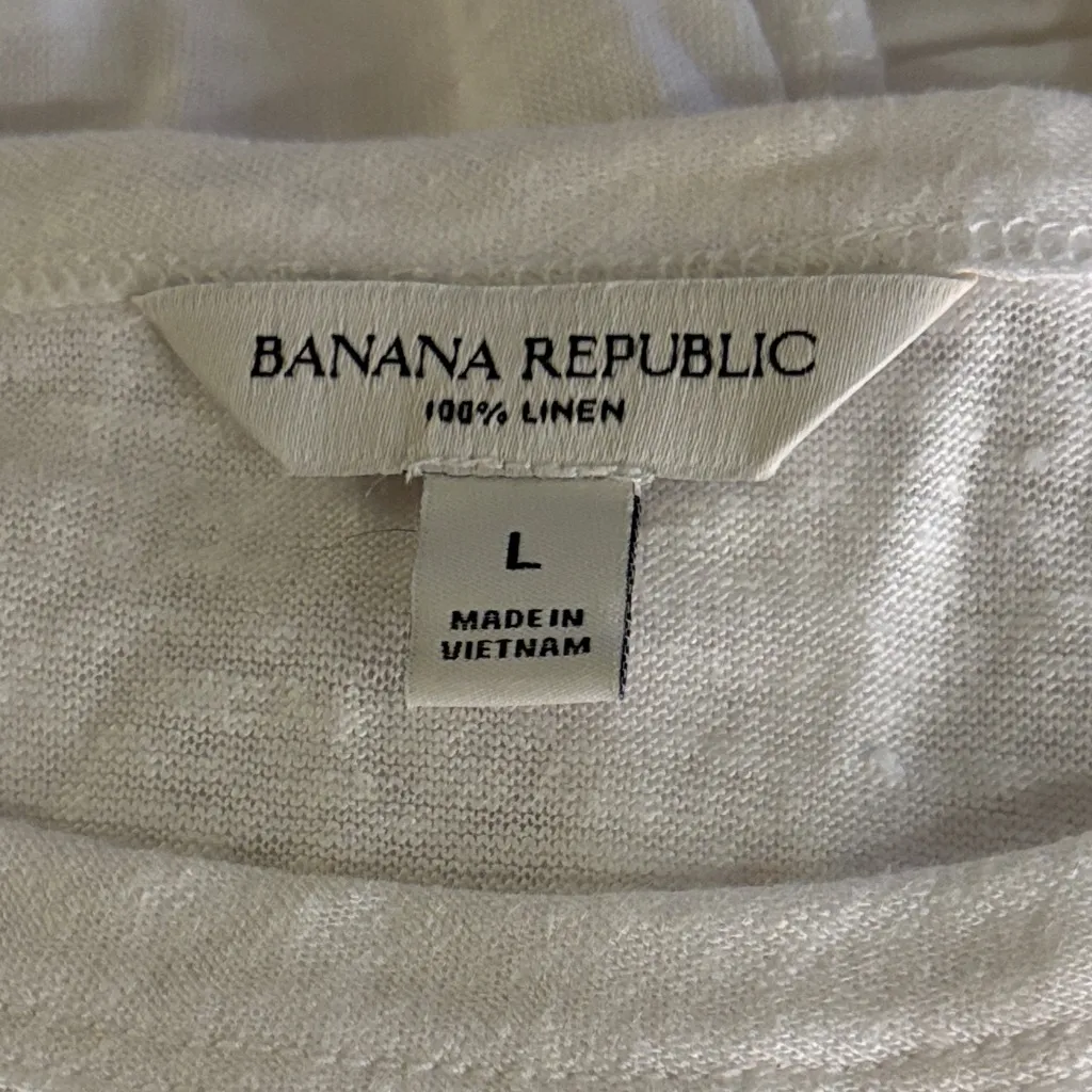 Banana Republic 100% linen long sleeve dolman top lagenlook closet staple large - Image 4