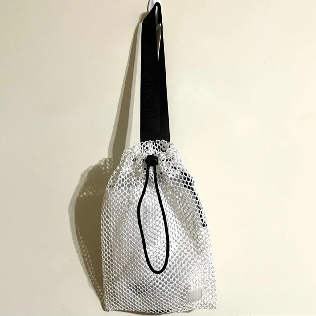 NEW Free People FP Movement Mini Mesh Bag Sling Shoulder Tote Crossbody White - Image 3
