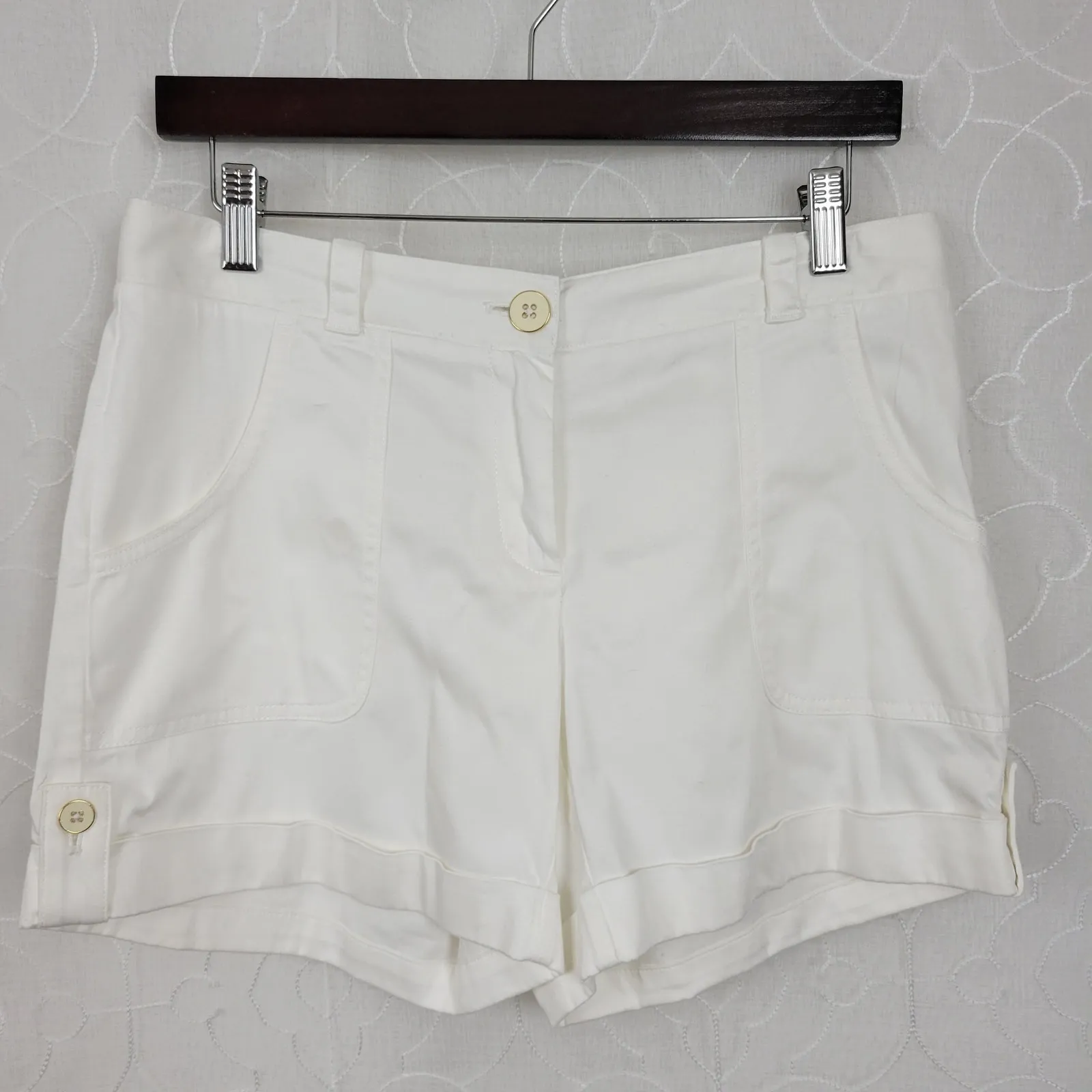 Vineyard Vines Shorts Womens‎ 4 White Tab Hem Sailing Nautical Preppy - Image 12