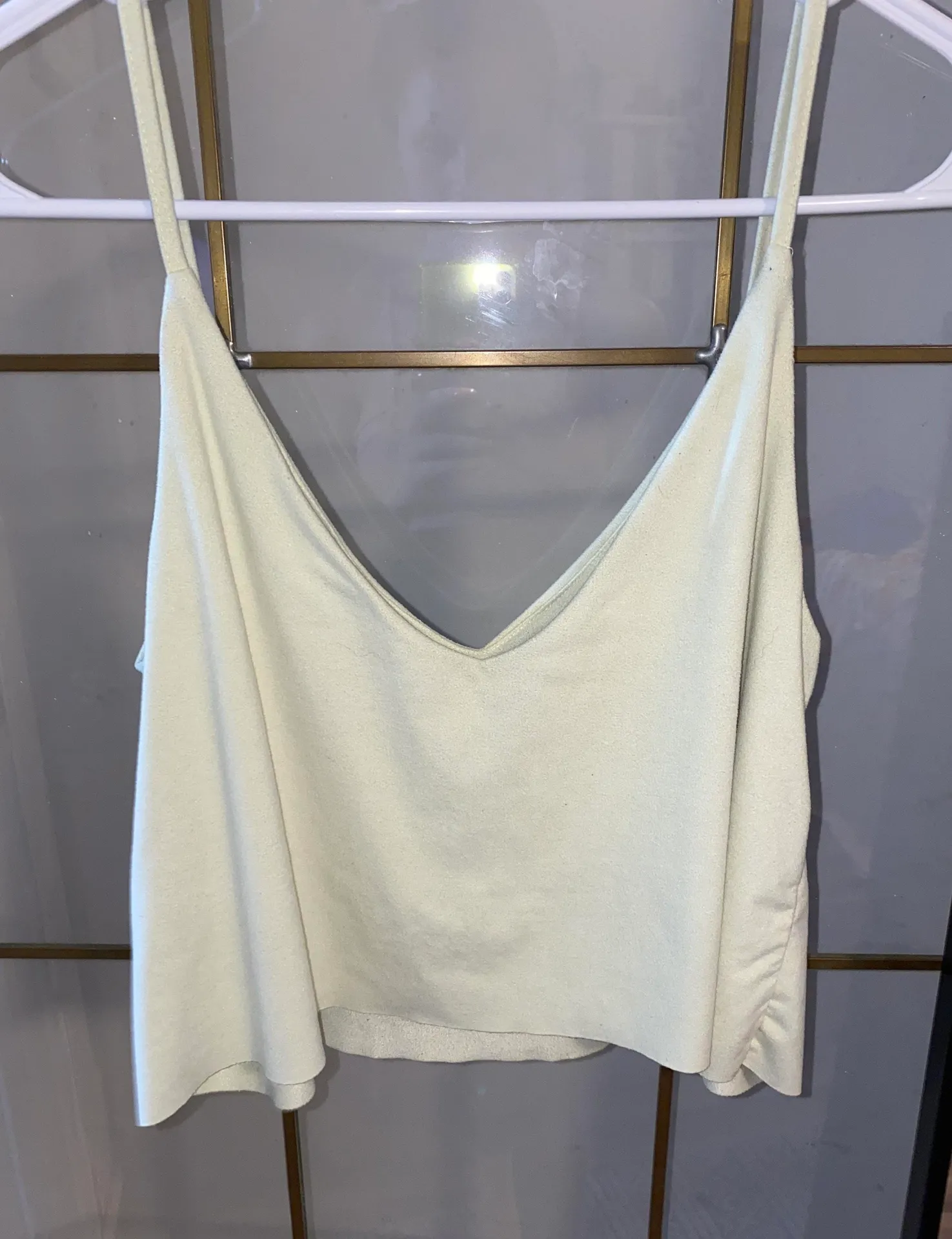 Forever 21 Yellow Suede Crop Top - Image 4