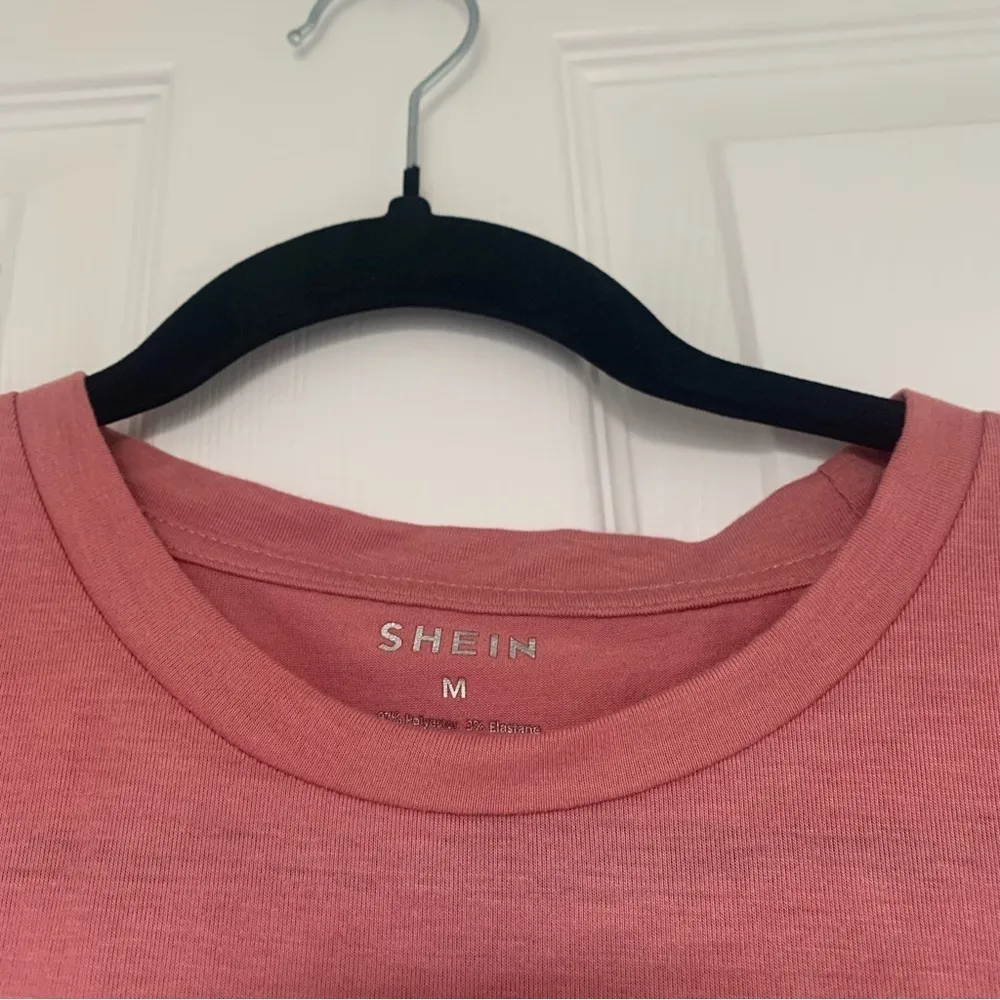 Shein Blush Pink Graphic Tee Shirt Size Medium - Image 3