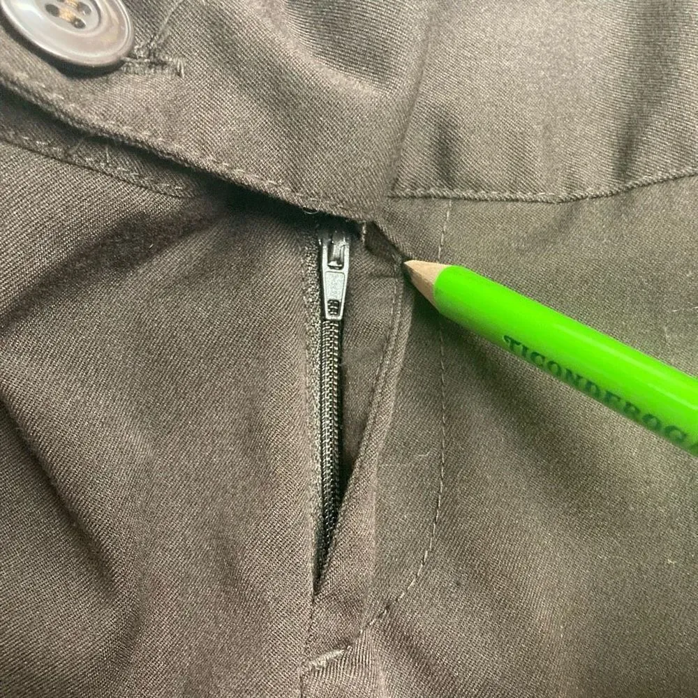 MAURICES Women’s Junior Brown Khaki‎ Pants Size 13/14 Inseam 27.75” Flare - Image 6