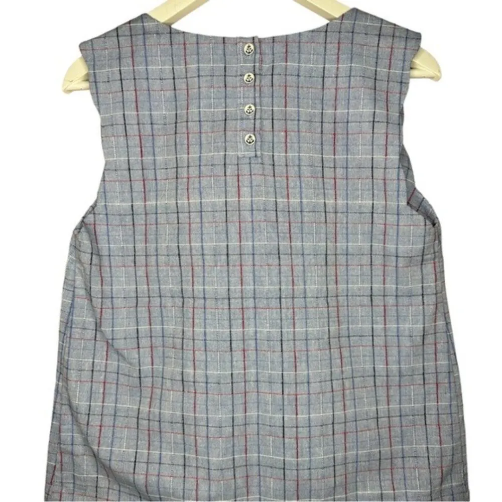 ModCloth Plaid Sleeveless Top Medium - Image 5