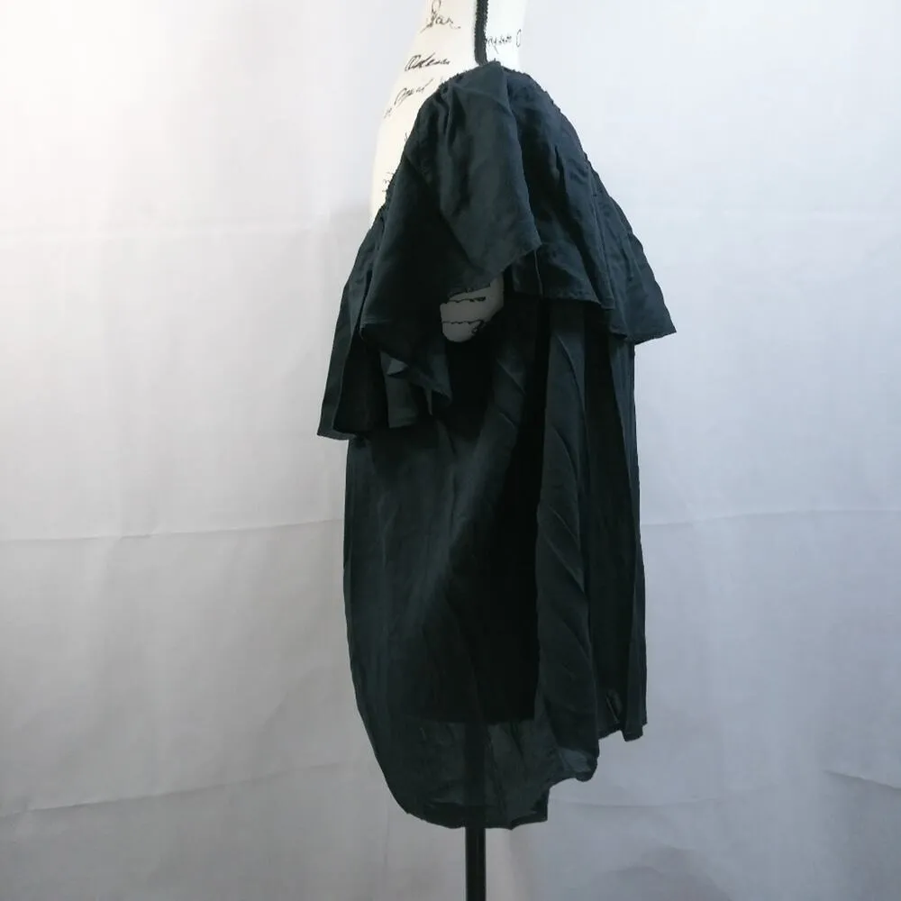Hudson Harper Black Ruffled Off Shoulder Flowy Blouse 1X - Image 4
