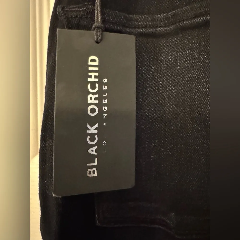 Black Orchid Carmen High Rise Ankle Fray High Waisted Women Black Jeans Size 31 - Image 8