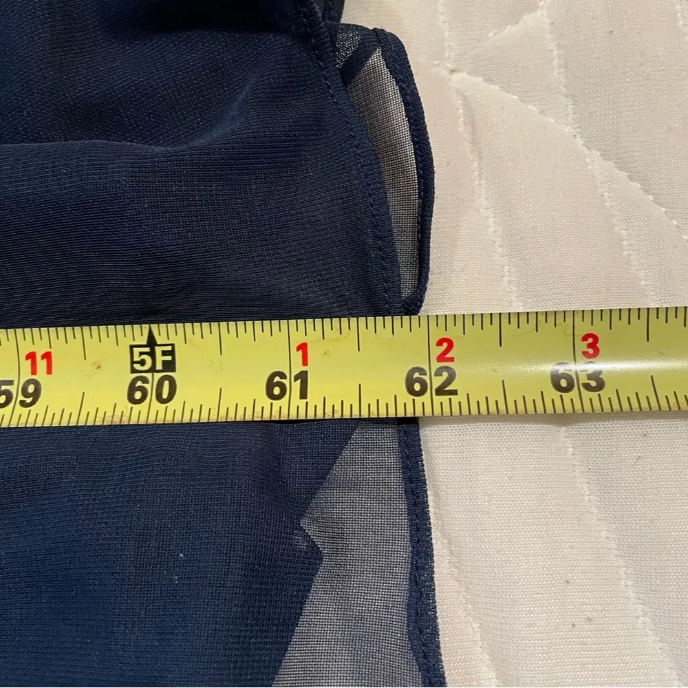 David’s Bridal Lace Bridesmaid Maxi Dress With Long Mesh Skirt in Marine 8 - Image 12