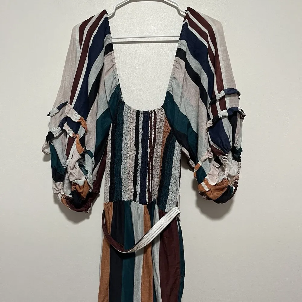 Apiece Apart Lagunitas Smock Striped Off Shoulder Jumpsuit Size‎ 4 - Image 8