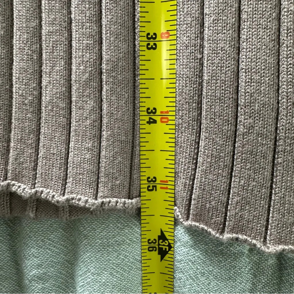 Abercrombie & Fitch Women’s Beige Long Sleeve Ribbed Knit Bodycon Dress Size XS - Image 6