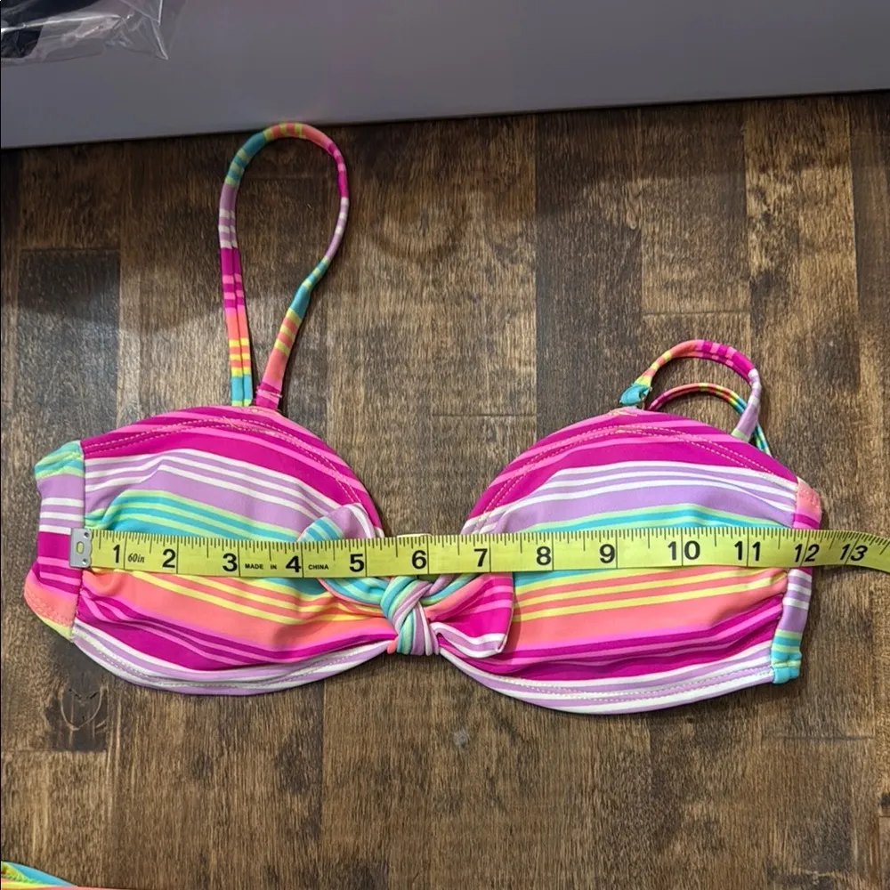 NO BOUNDARIES Cartagena Striped High Waist Bikini Size Small - Image 10