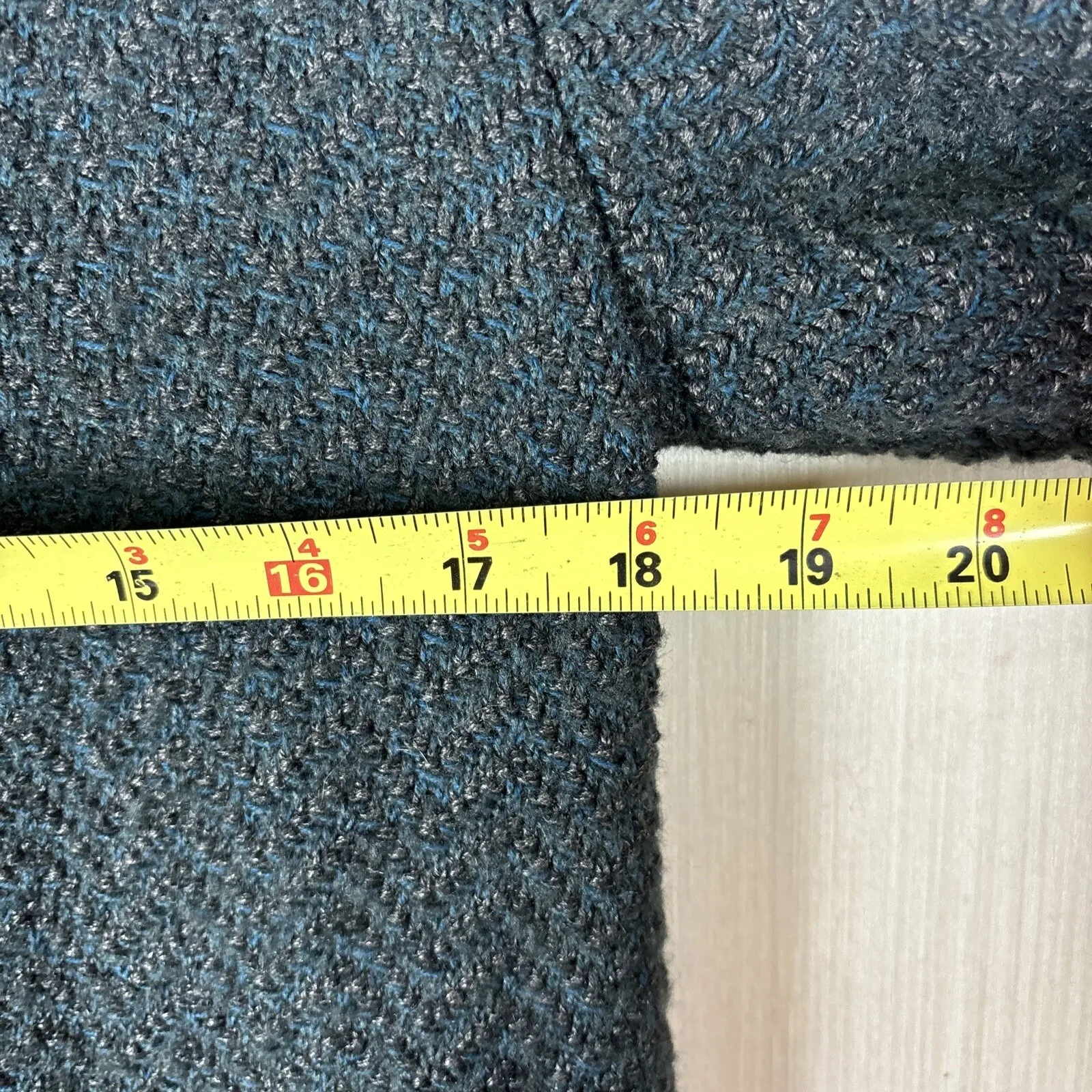 J Jill Sweater Coat Duster Sz S Colorblock Blue Gray Cotton Blend Lagenlook - Image 6