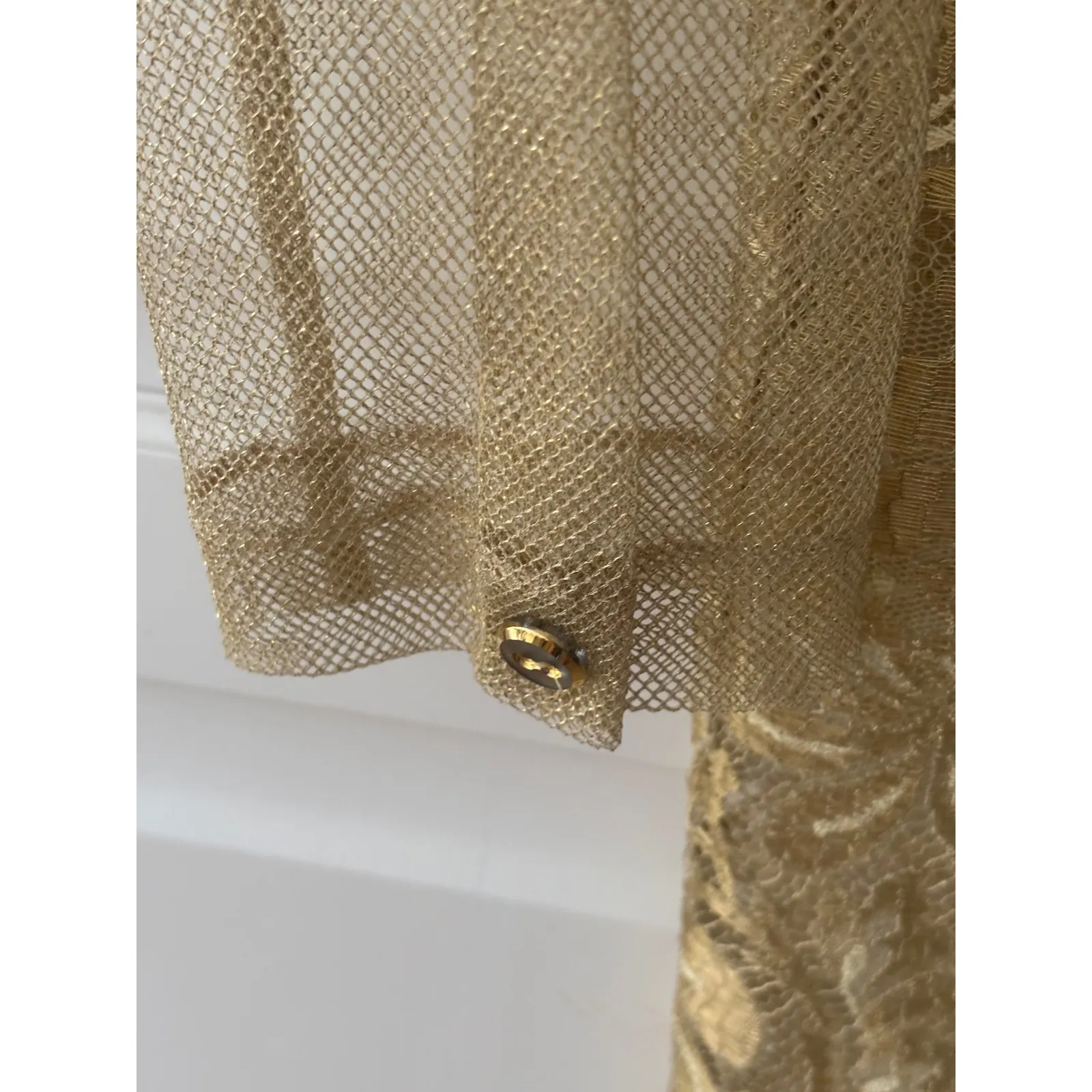 Ritmo di perla gold tunic button up top. Made‎ in Italy. Designer tunic. Size XL - Image 5