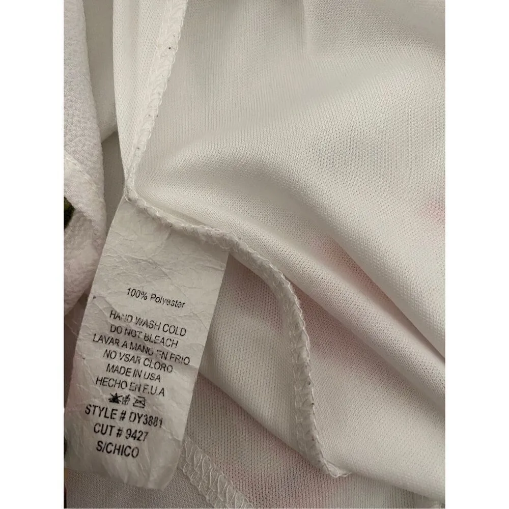 Ces Femme Cold Shoulder Sleeve Floral Dress Boho Bohemian Cottage White - Image 8