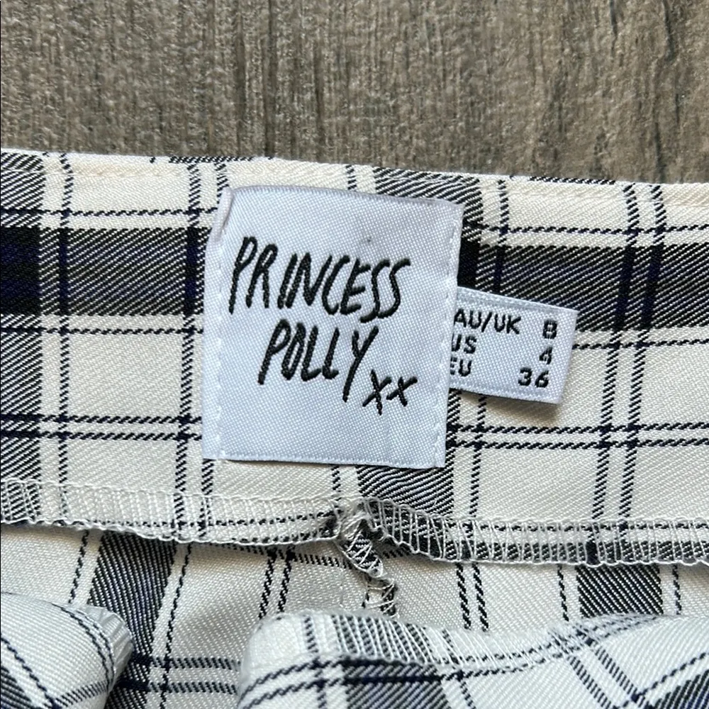 Princess Polly  Black and White Checkered Trousers - Image 2