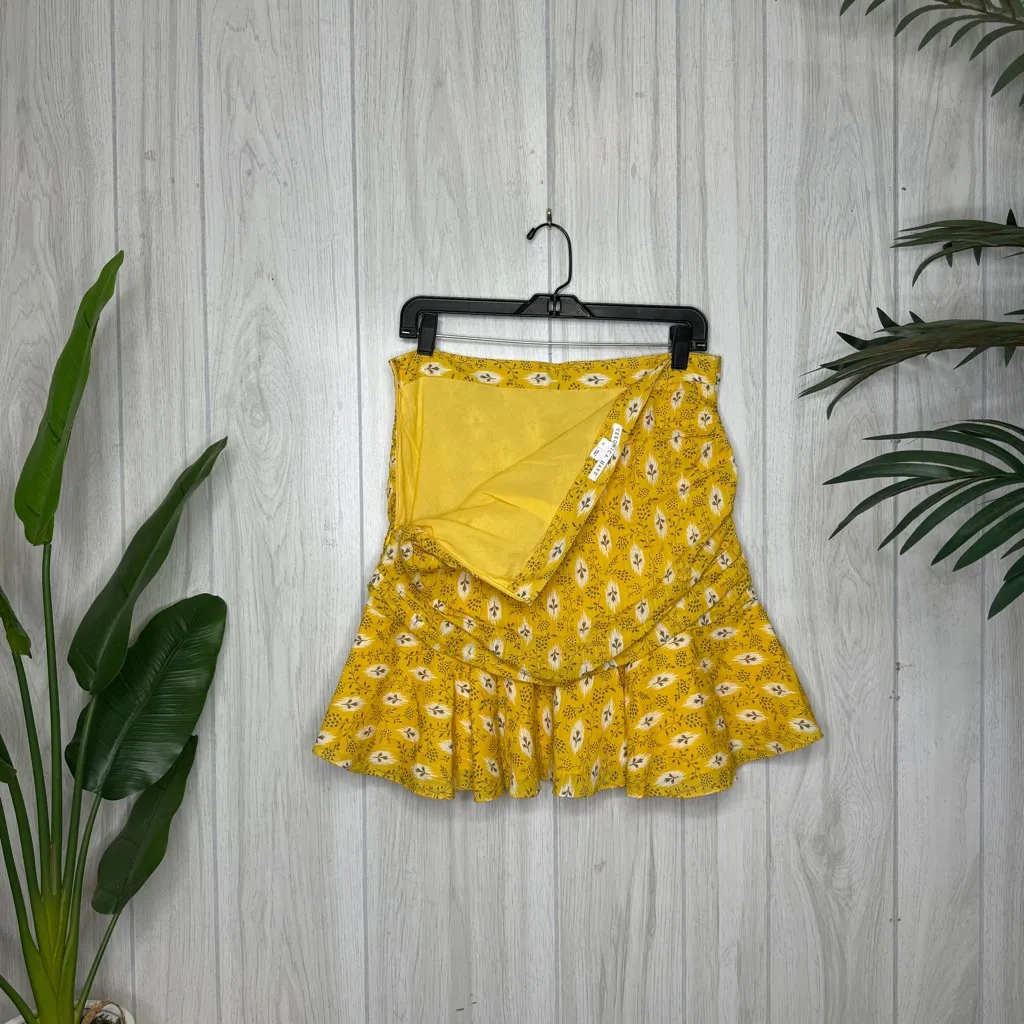 Veronica Beard Taras Skirt Ruched Botanical Ikat Floral size 10 - Image 4