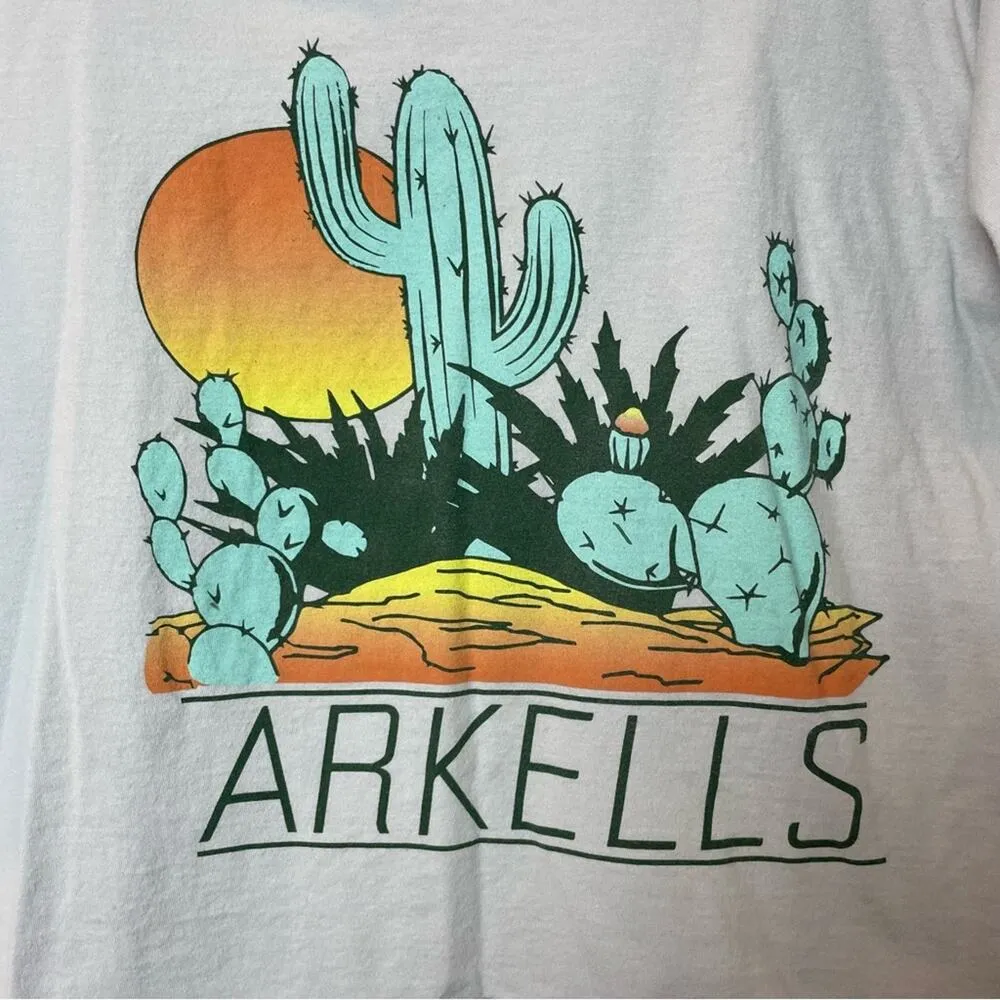 ARKELLS Cactus Graphic Cropped Cut Tee Size L Gray Size L - Image 2