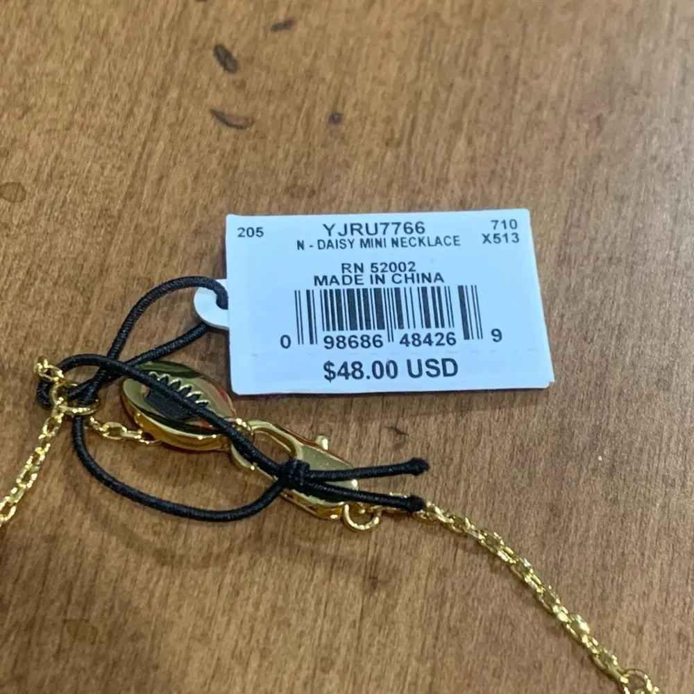 Juicy Couture Floral Themed Gold Colored Necklace Retro Spring Summer Vibes - Image 5