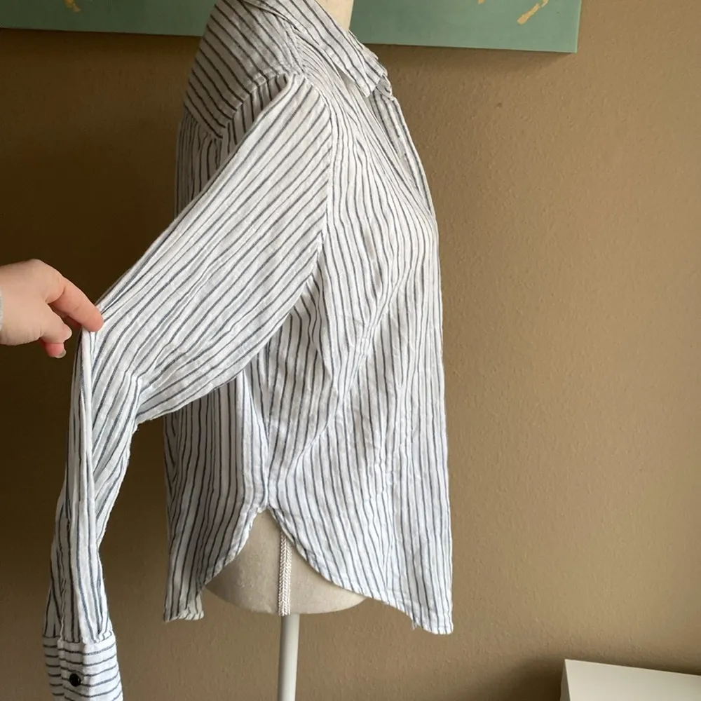 Striped soft cotton button down small shirt - Image 6