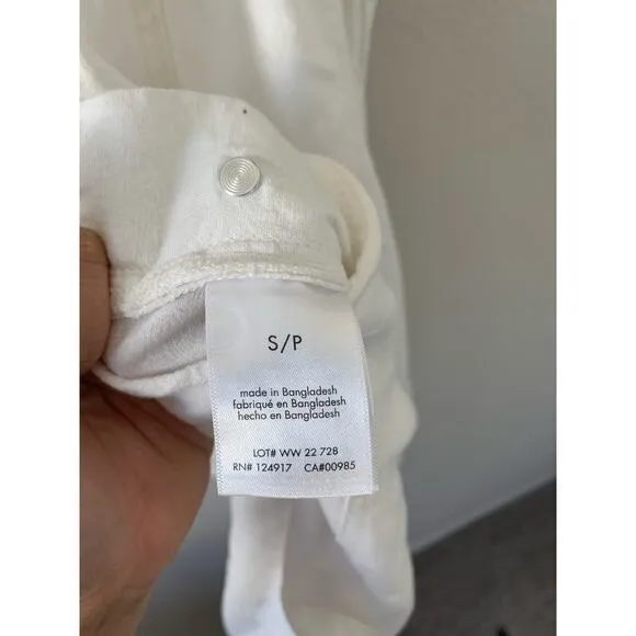 WeWoreWhat Basic Overalls Jumpsuit Off White Linen Classic Blogger Favourite - Image 11