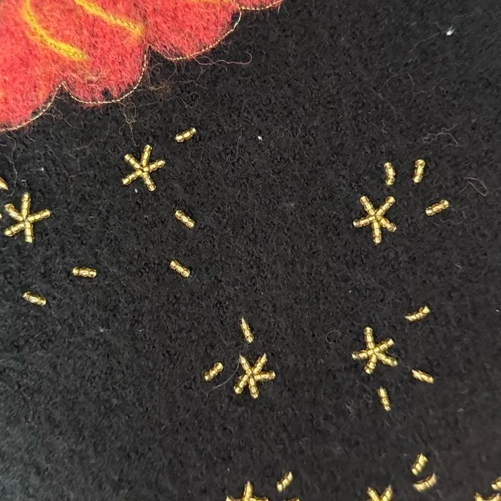 Vintage Beaded Wool Angel Sweater - Image 8