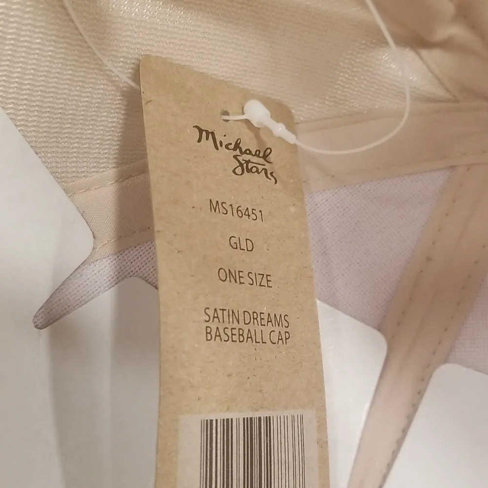 💕MICHAEL STARS💕 Satin Dreams Baseball Cap ~ Gold NWT - Image 15
