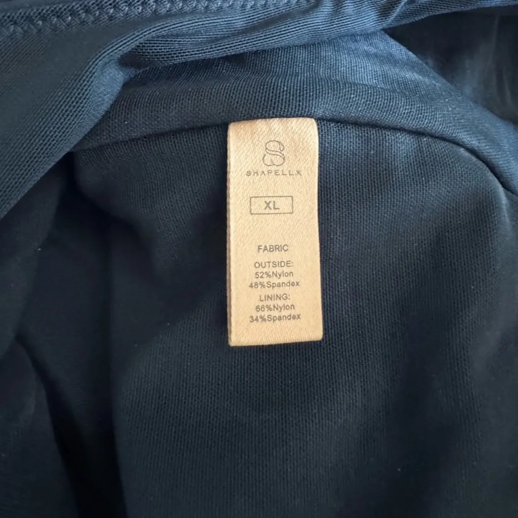 SHAPELLX Tummy Control Swimsuit Women Ruched V Neck One Piece Black XL NWT - Image 5