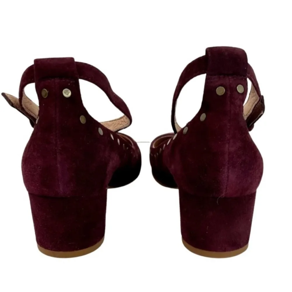 Leather Inez Stud Ankle Strap Shoes - Image 5