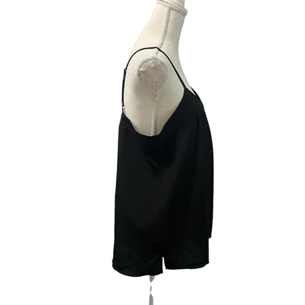 NWT Wishlist Apparel Black Sleeveless V Neck Camisole Adj. Spaghetti Straps M - Image 4