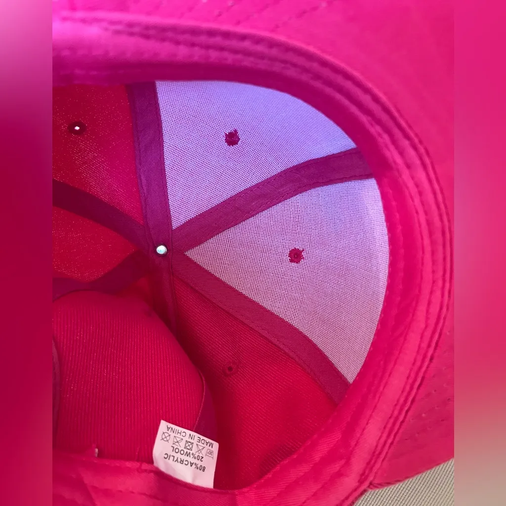 Pink Snapback Cap with Embroidered Design - Image 5