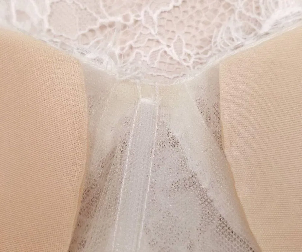 NWT by Watters Marmelade Illusion Lace Wedding Dress White Sz 4 - Image 14