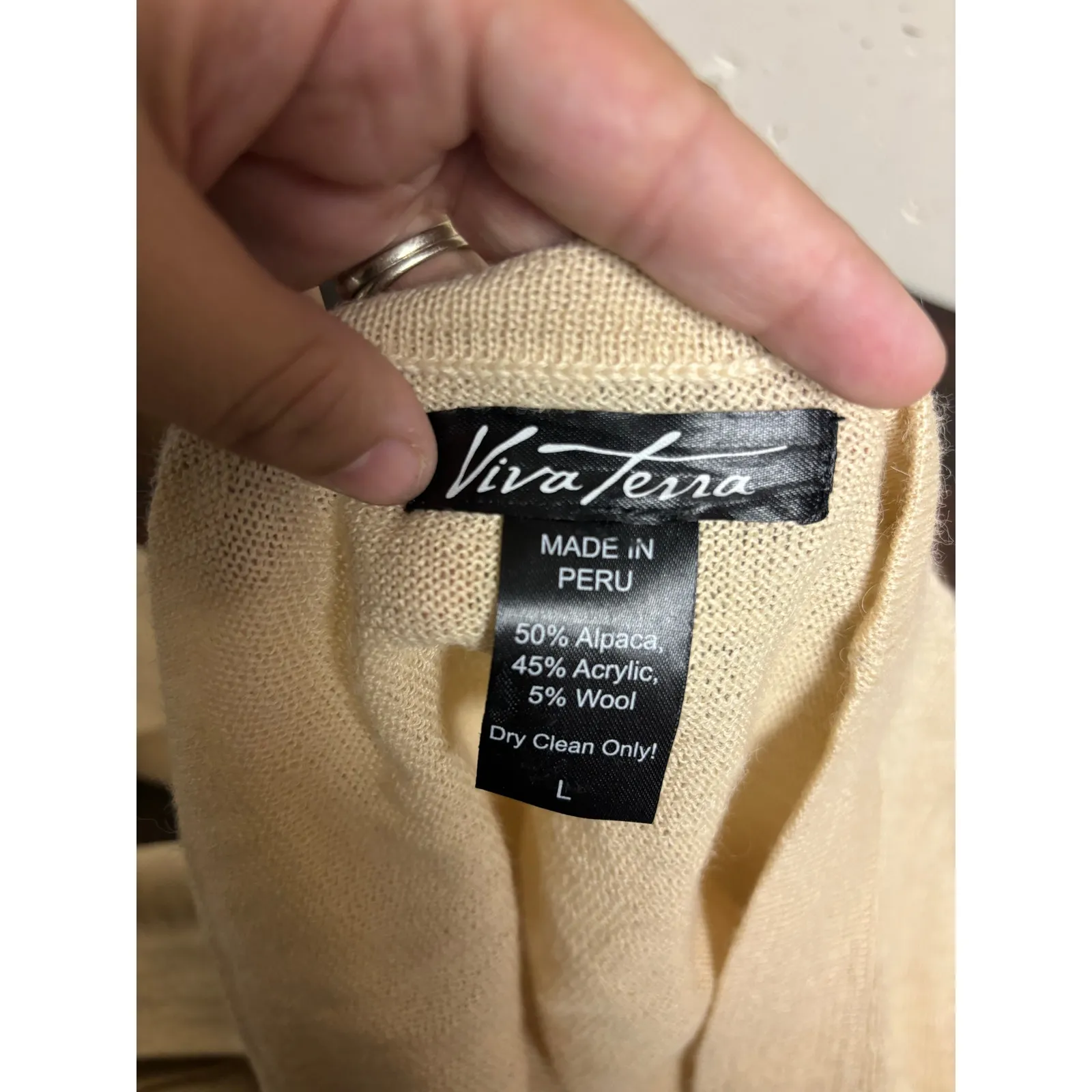 Viva Terra Alpaca Wool Blend Open Front Cardigan - Image 4