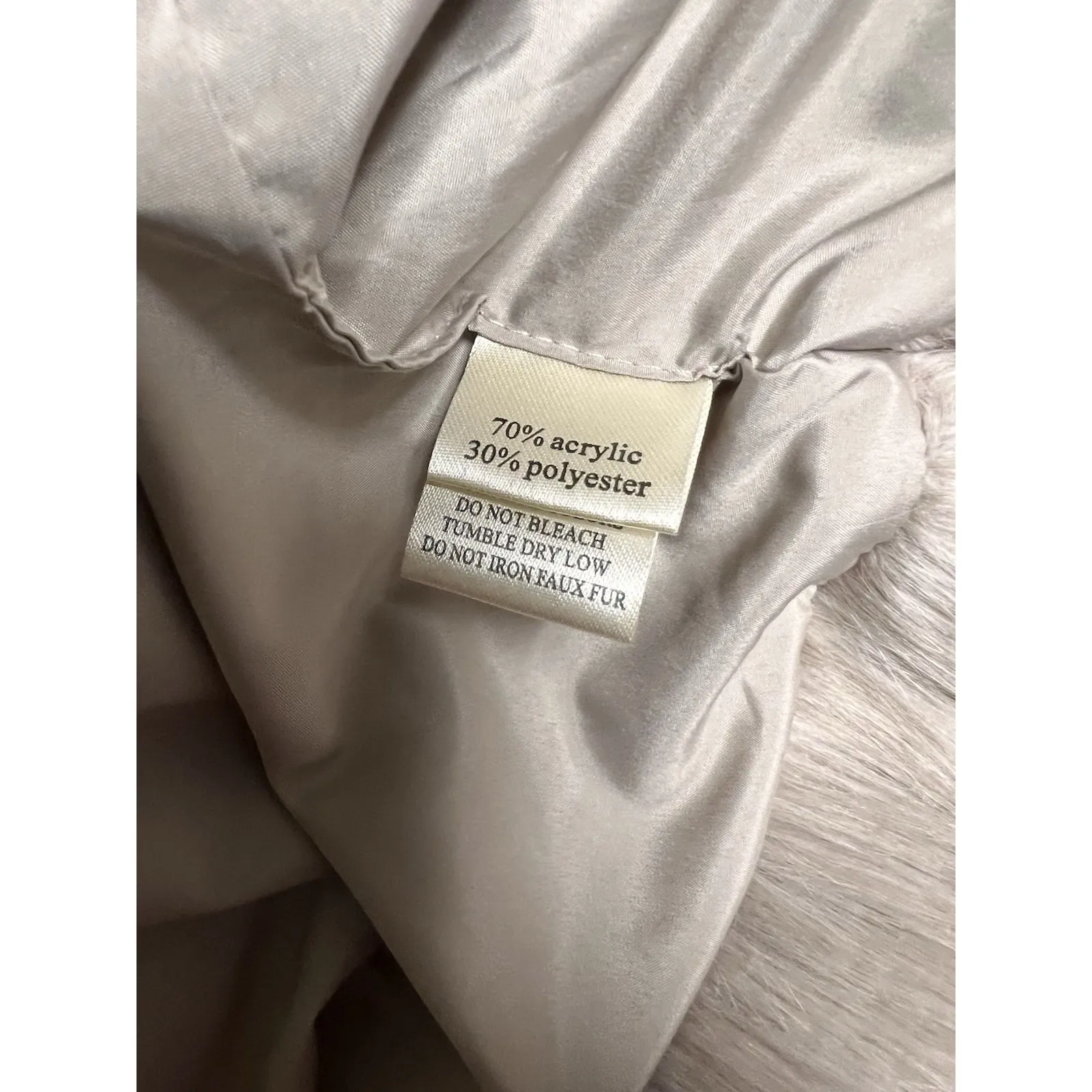 034-007‎ Dylan Los Angeles Faux Fur Vest Womens L Brown Soft Open Front - Image 7