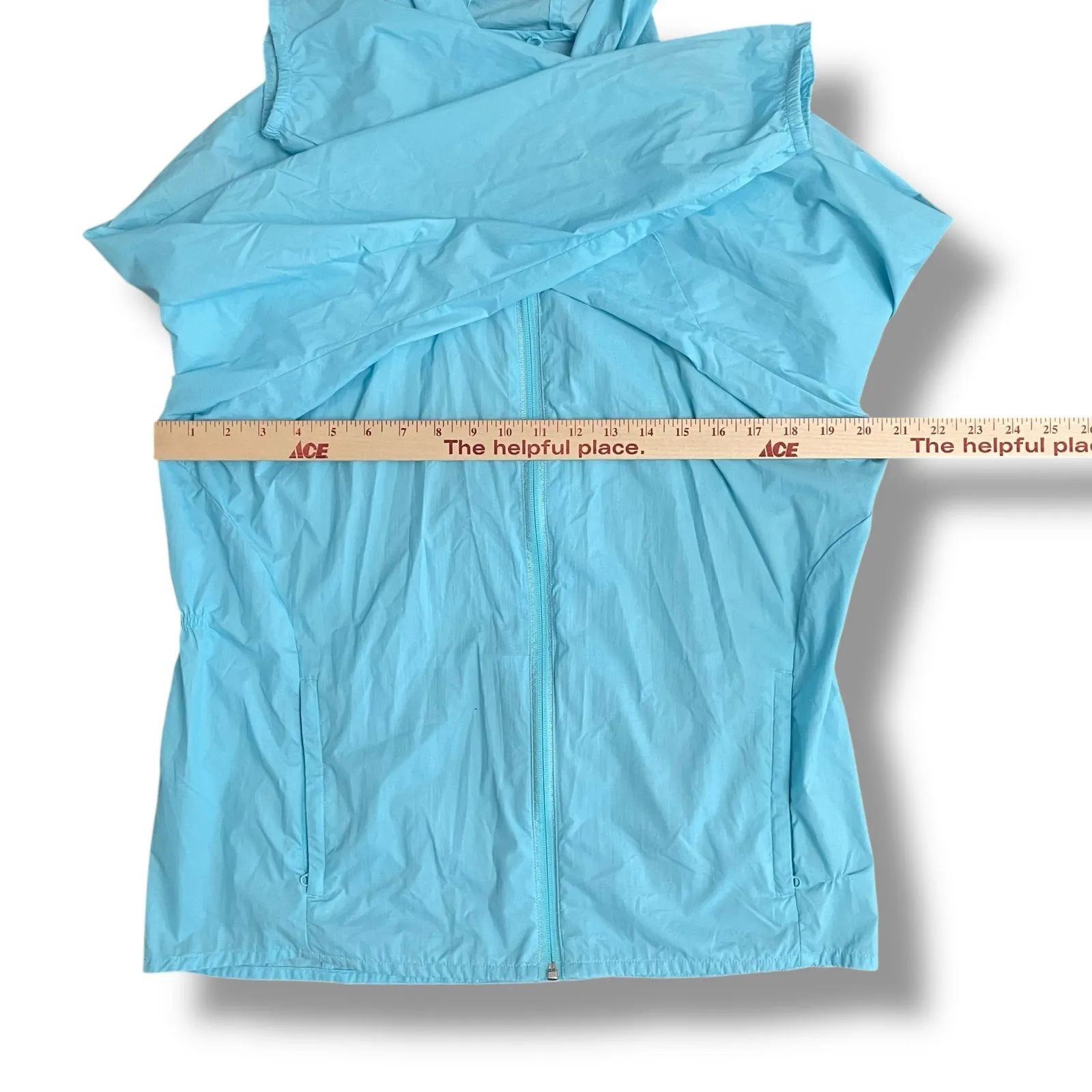 Marmot Women’s XL Lightweight Hooded Windbreaker Jacket Aqua Blue Hiking - Image 3