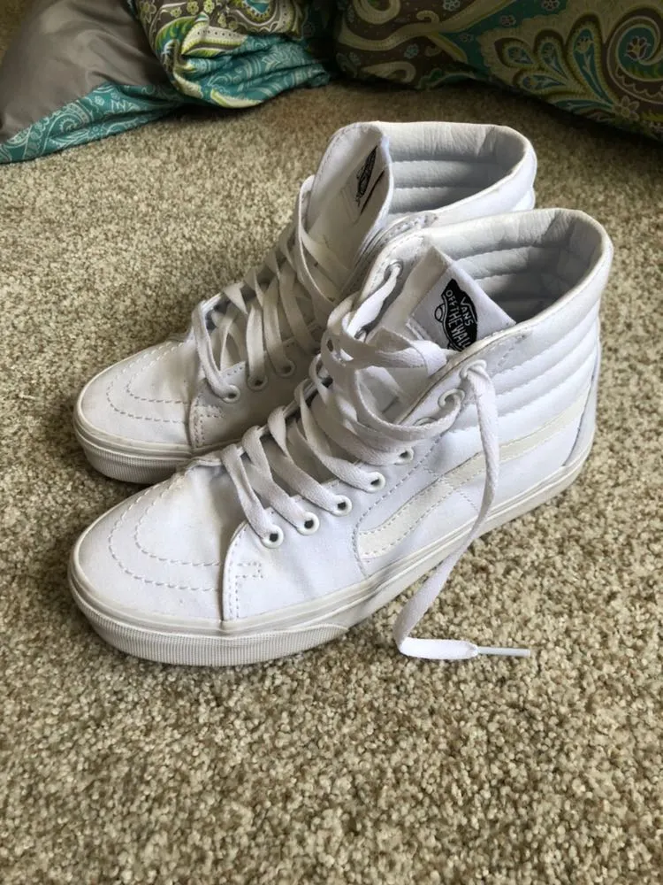 Vans White High Tops - Image 3