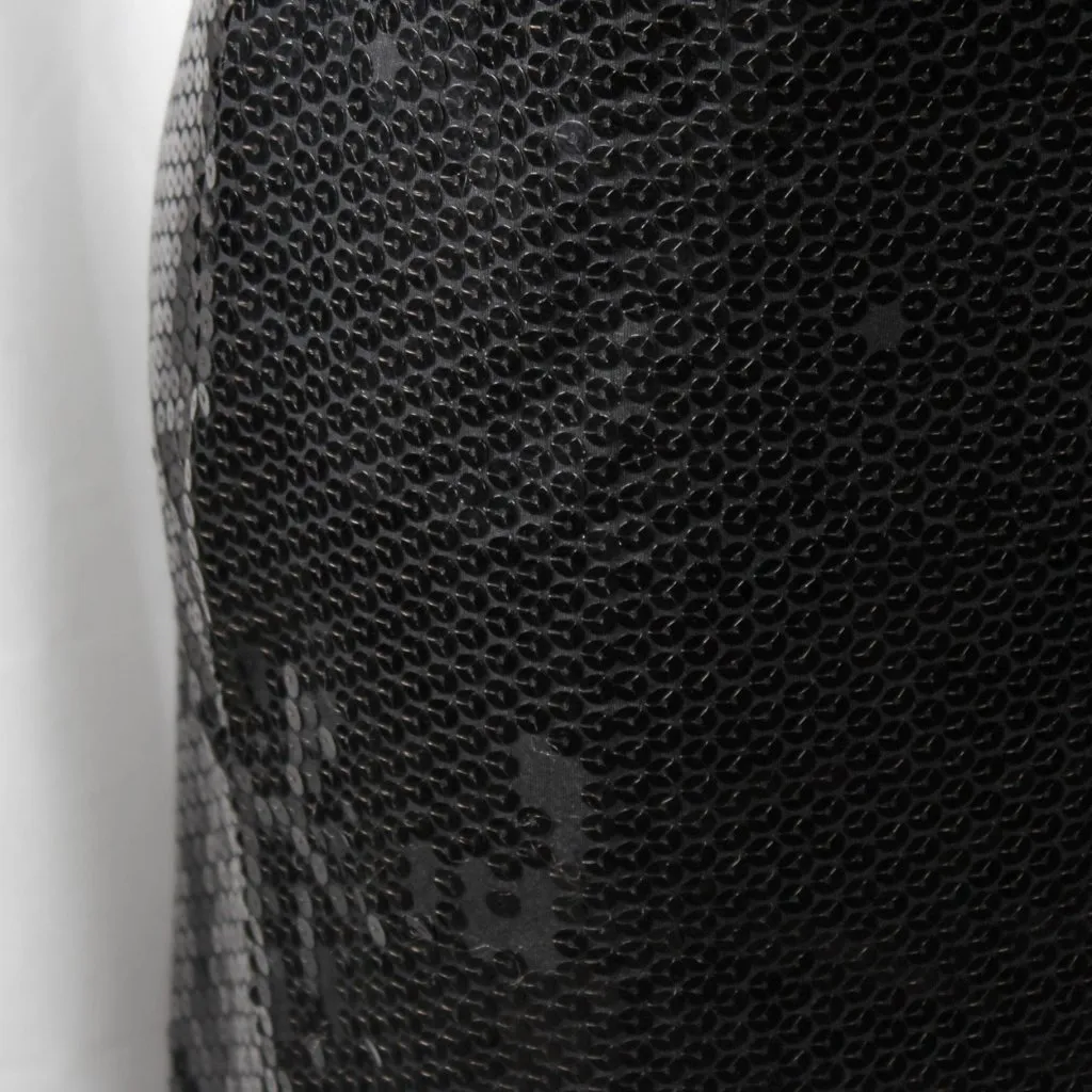 Black Sequin Tina Turner Style Cocktail Dress 13/14 Vintage 1980s - Image 10